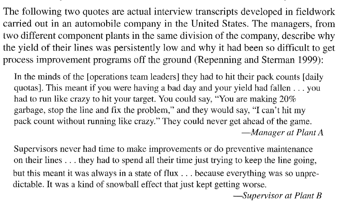  The following two quotes are actual interview transcripts developed in fieldwork