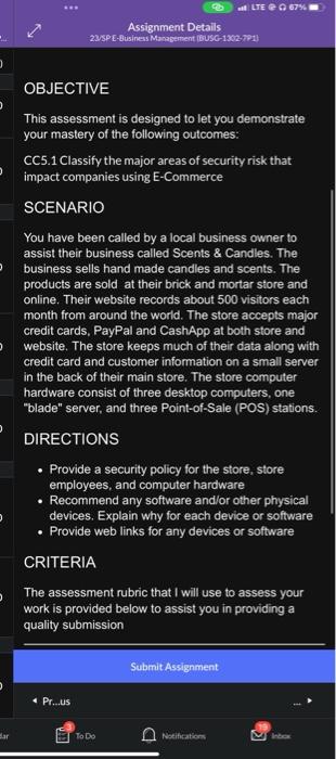  OBJECTIVE This assessment is designed to let you demonstrate your mastery