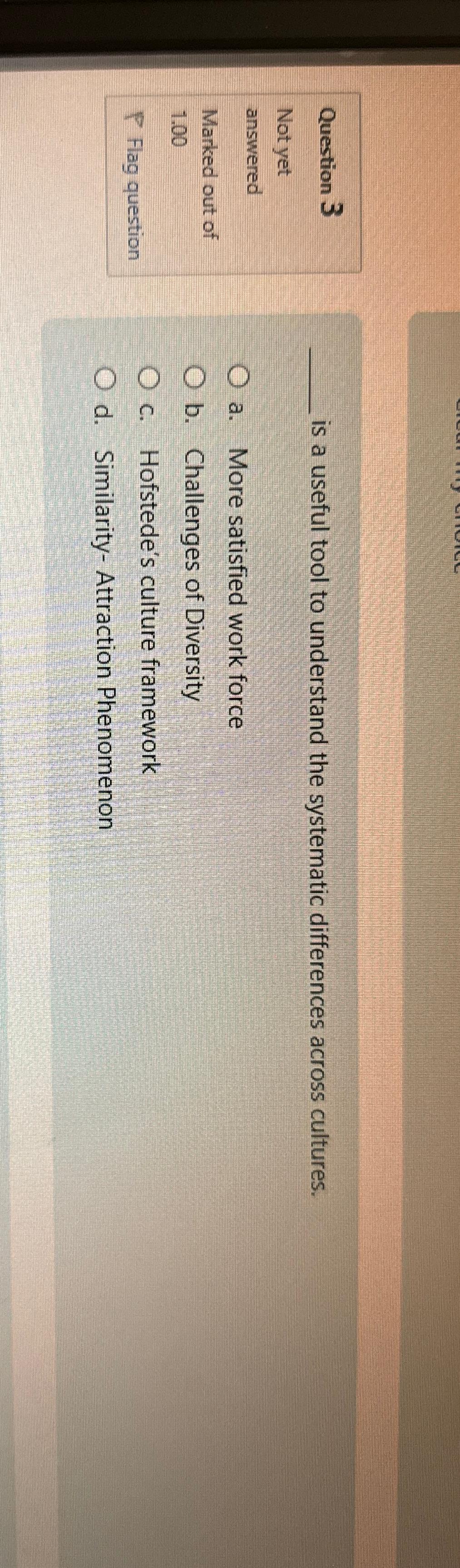  Question 3 is a useful tool to understand the systematic differences