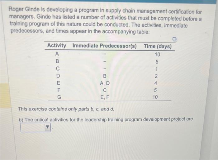  please solved and explain steps Roger Ginde is developing a program