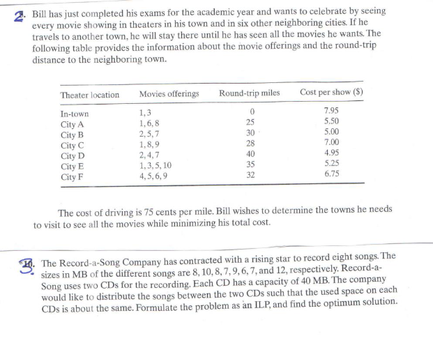 2 and 3 pleasee 2. Bill has just completed his exams for