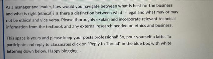 please help asap no plagiarism please As a manager and leader,