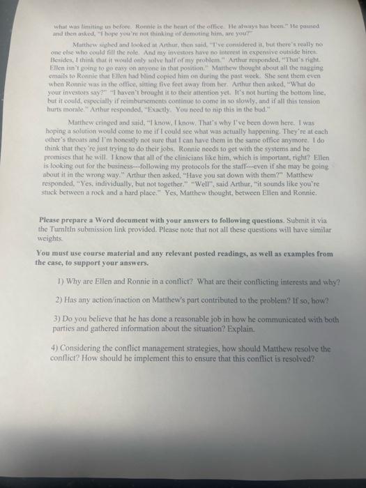 or any relevant posted articlesias support for your answers. Clashing Top Manager