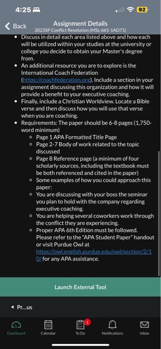  Back Assignment Details - Discuss in detail each area listed above