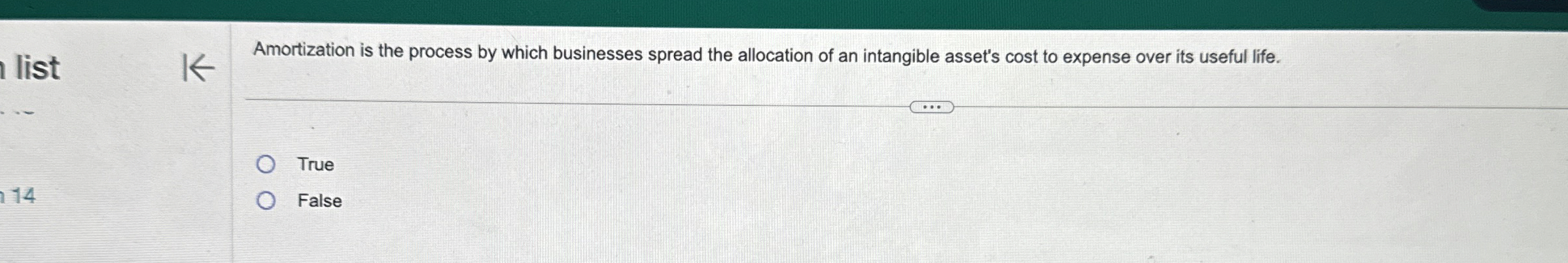  Amortization is the process by which businesses spread the allocation of