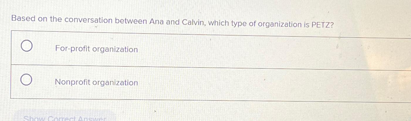  Based on the conversation between Ana and Calvin, which type of