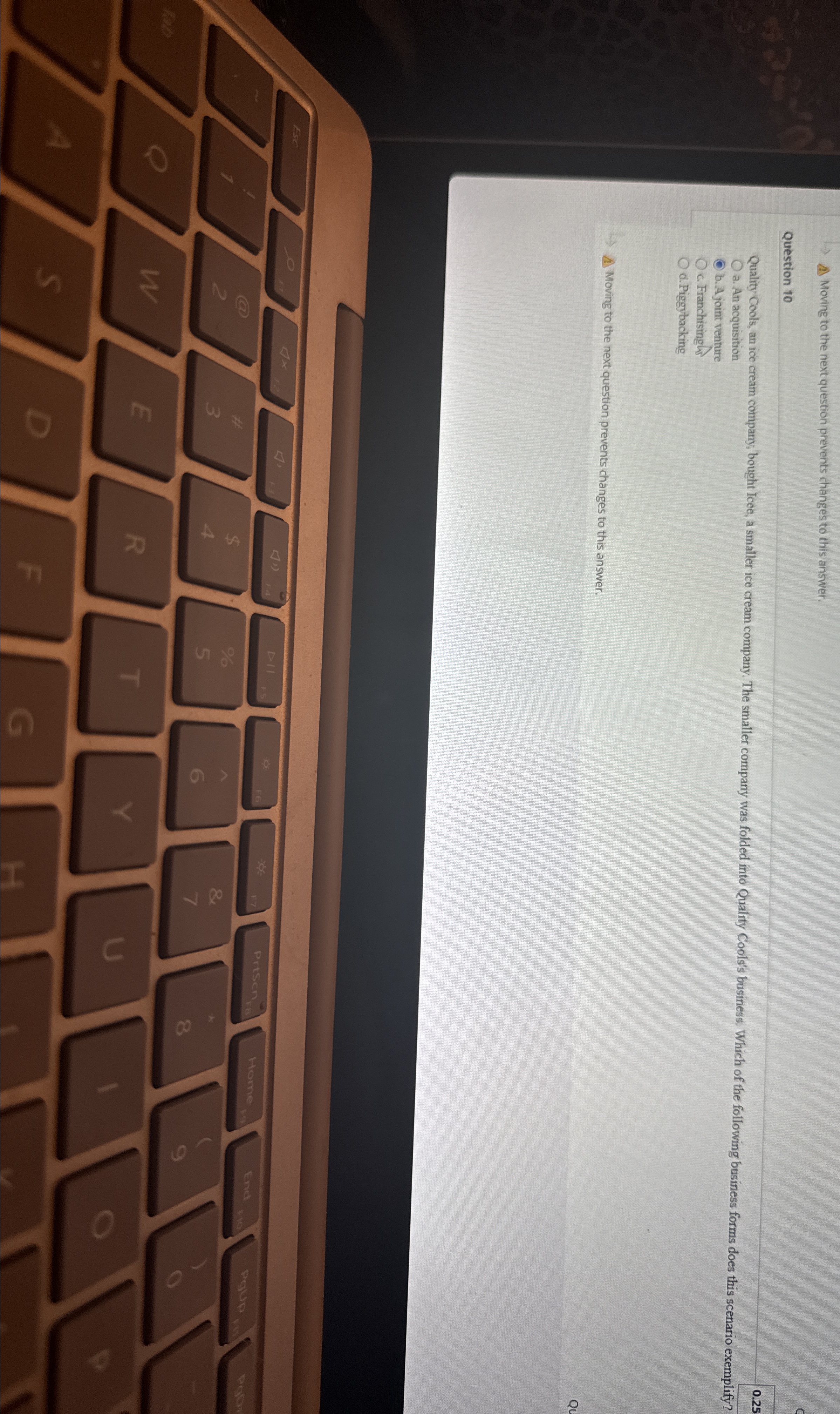  A Moving to the next question prevents changes to this answer.