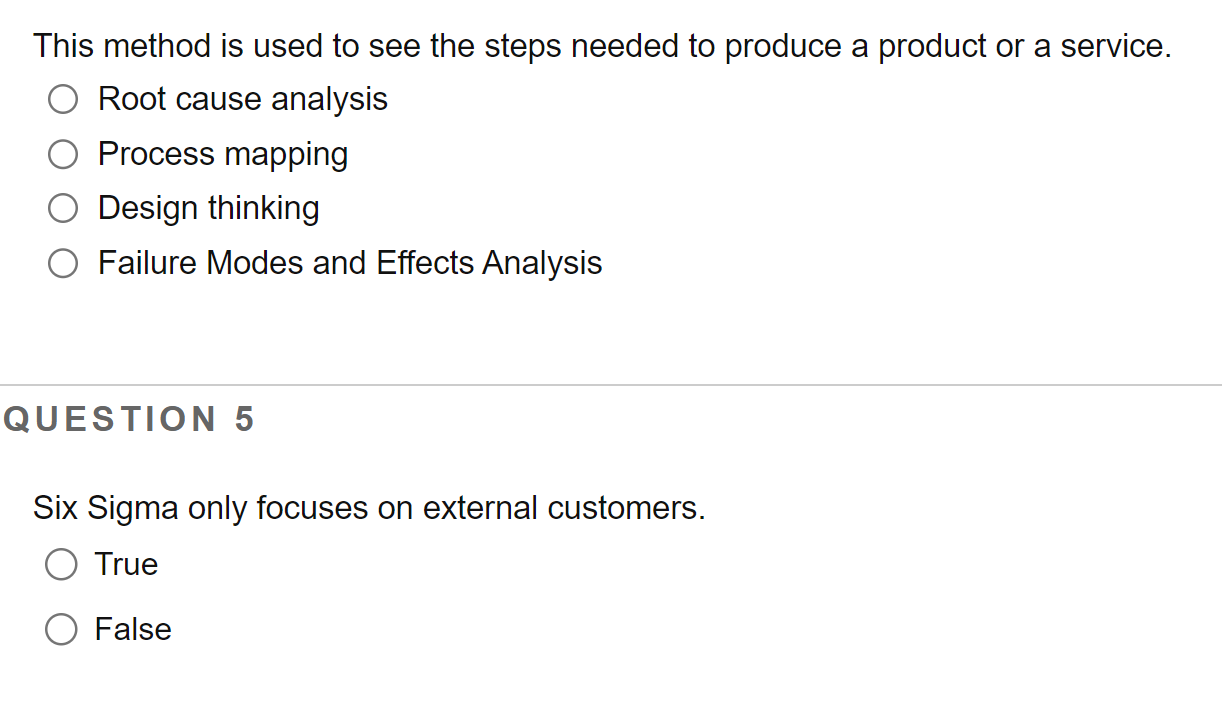 This method is used to see the steps needed to produce
