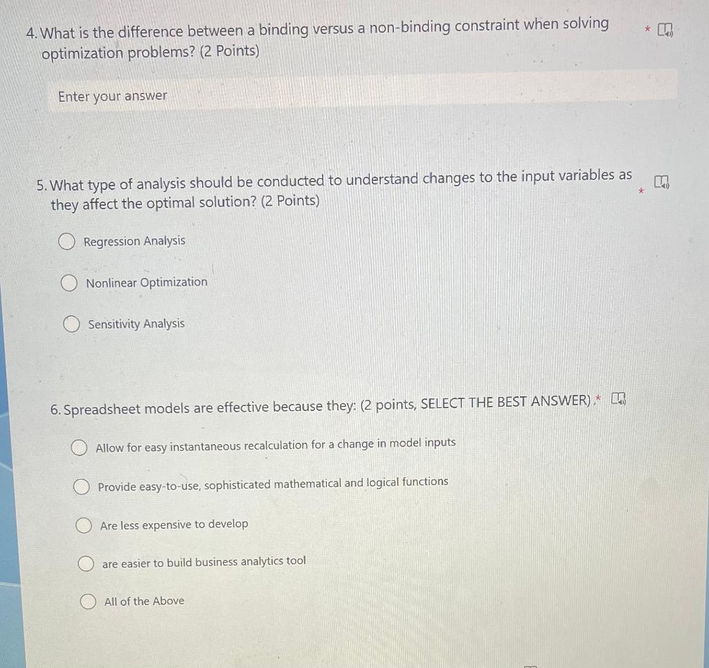  4. What is the difference between a binding versus a non-binding