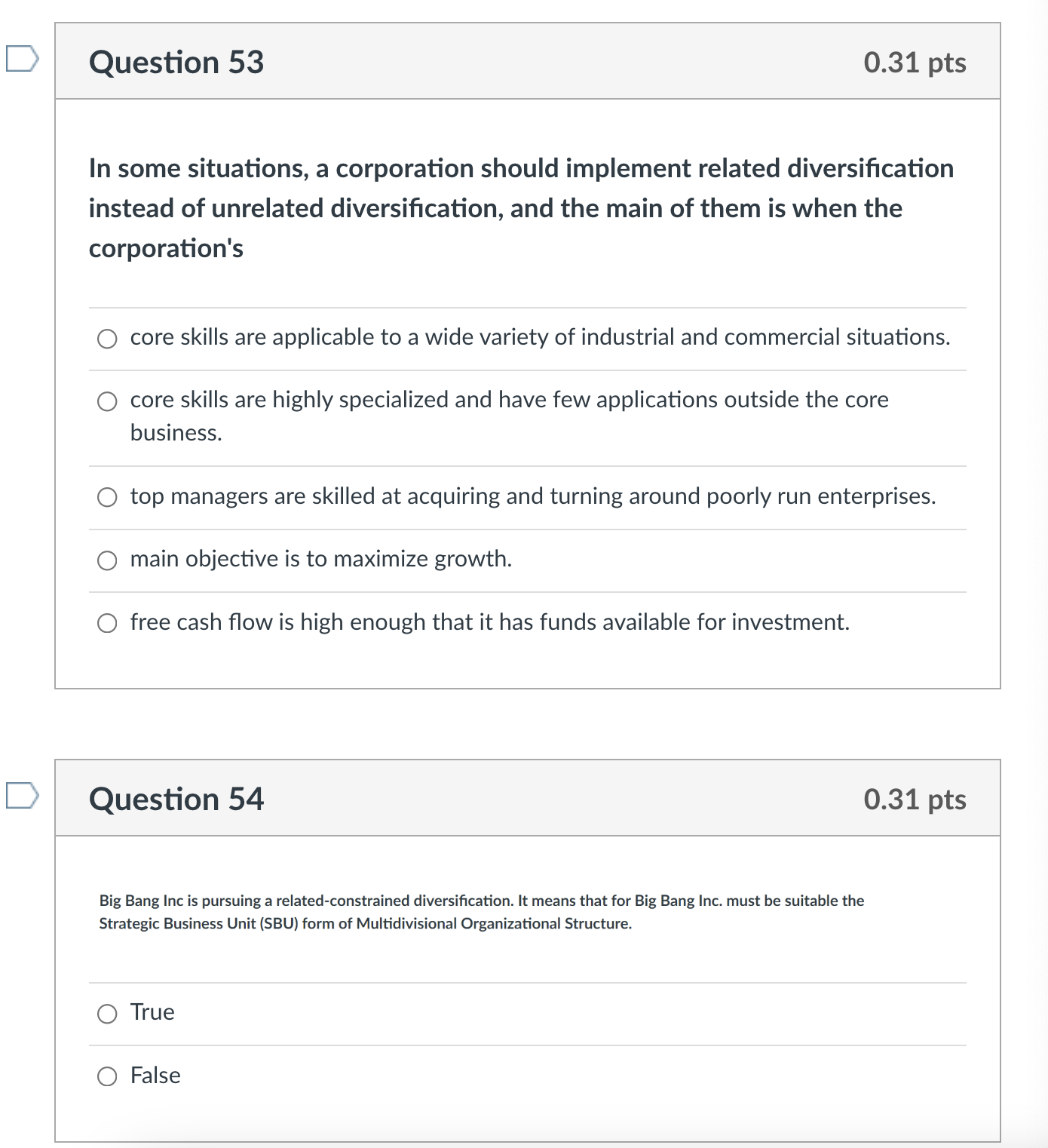  In some situations, a corporation should implement related diversification instead of