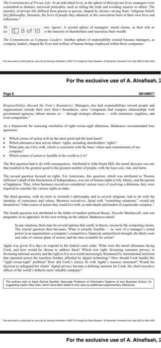 ended. Poople that are atill beine persocutod: "- Cook believed in the