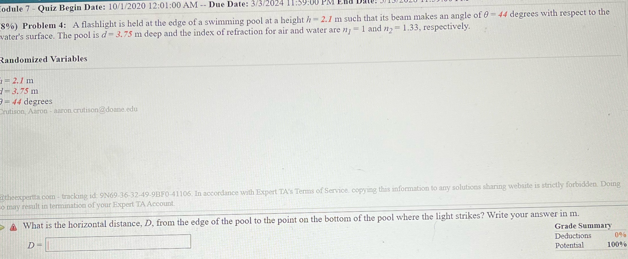 Just need answer odule 7 - Quiz Begin Date: 10/1/2020 12:01:00 AM