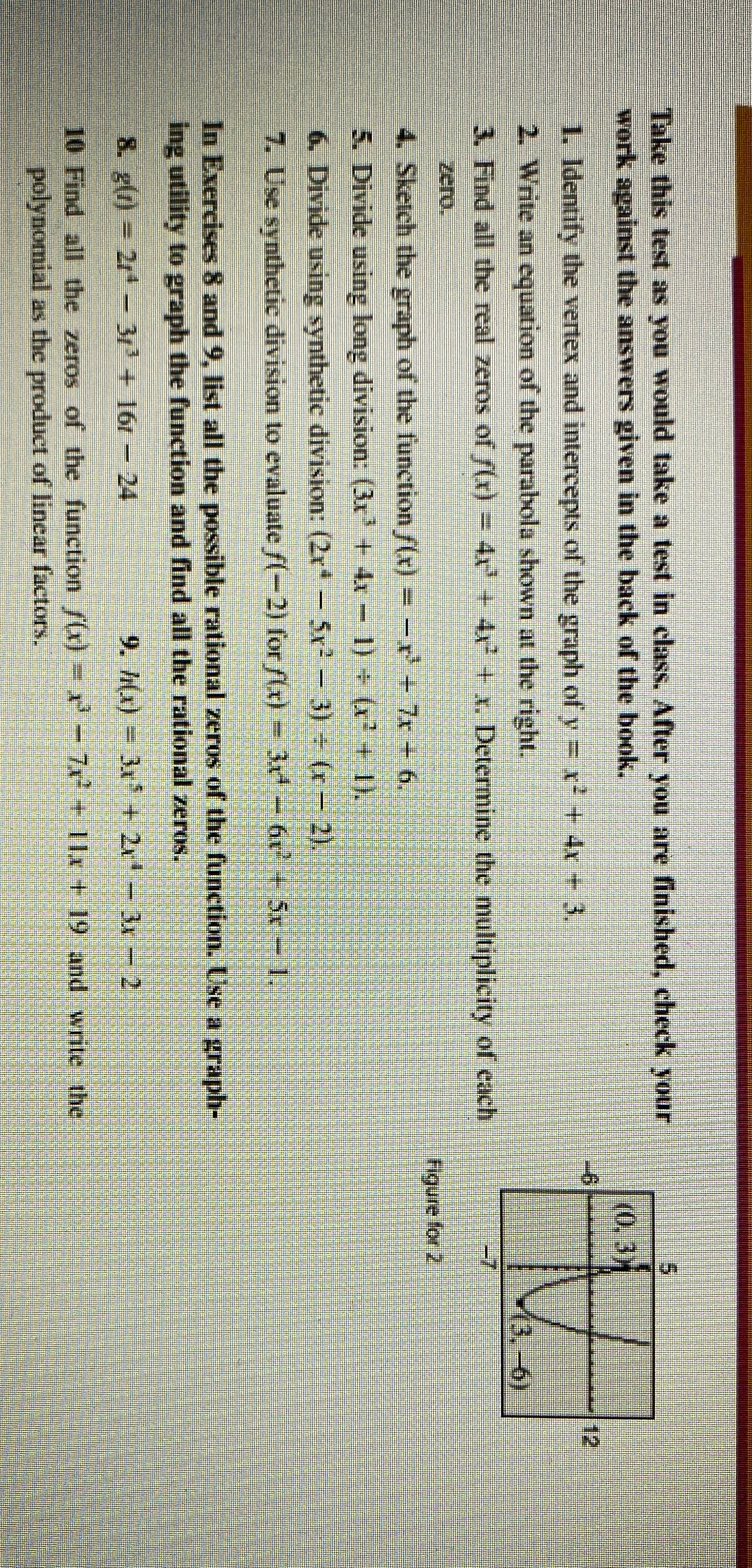 Answer 1-10 Take this test as you would take a test in