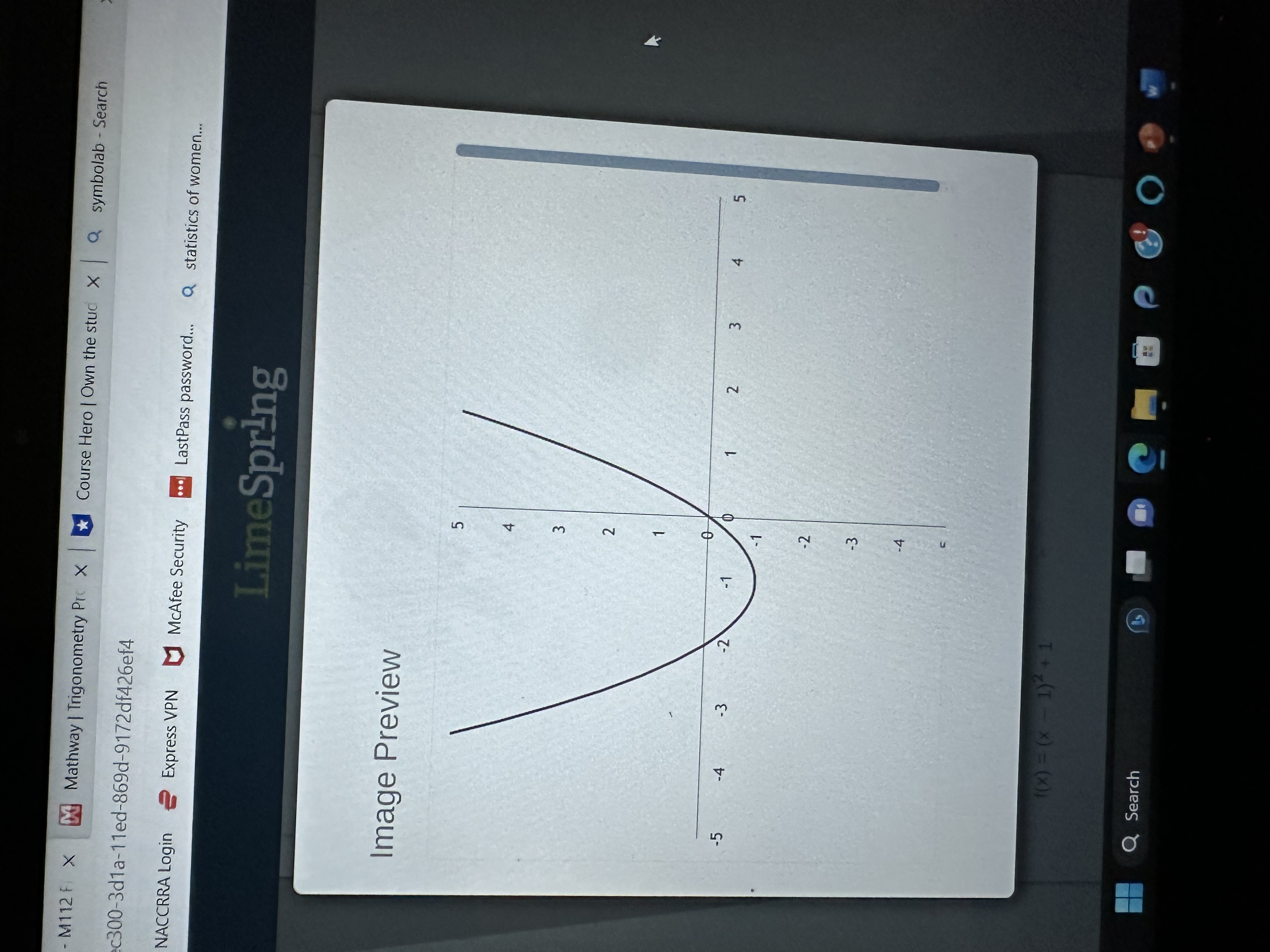 - M112F X Mathway | Trigonometry Pre X Course Hero |