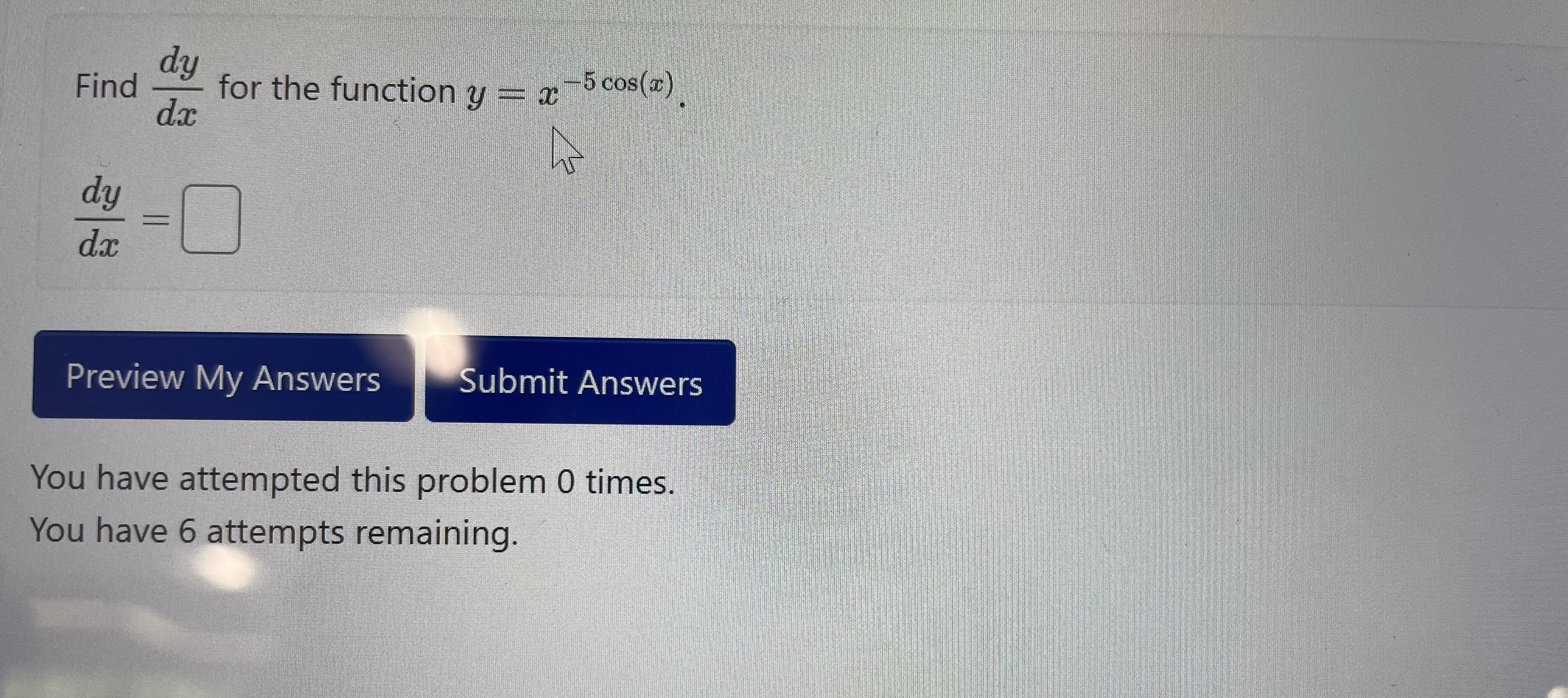 attempts remaining.Suppose f is a one-to-one, differentiable function and its inverse function