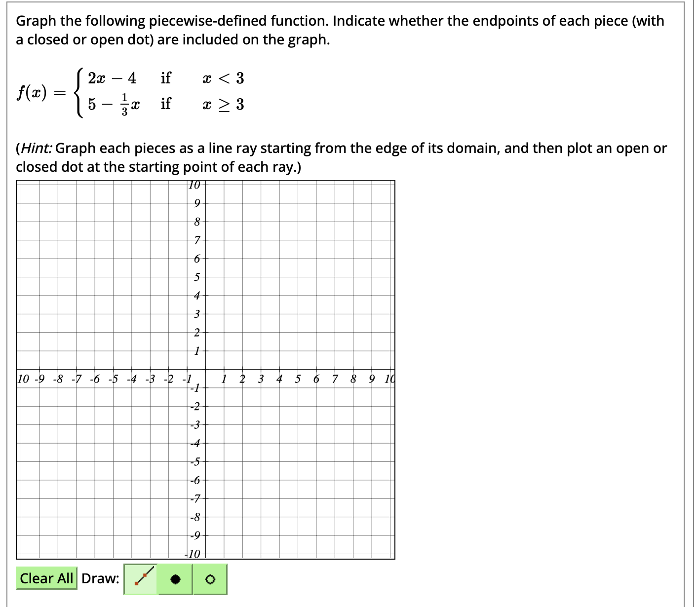 are included on the graph. f(z ) x+ 2 if x 1