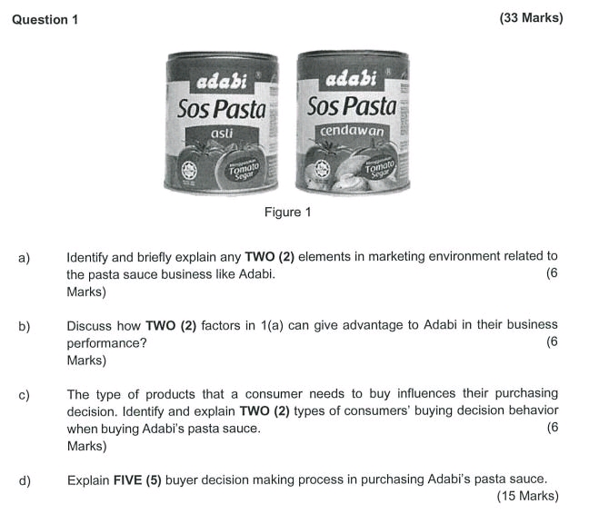  Question 1 (33 Marks) a) Identify and briefly explain any TWO