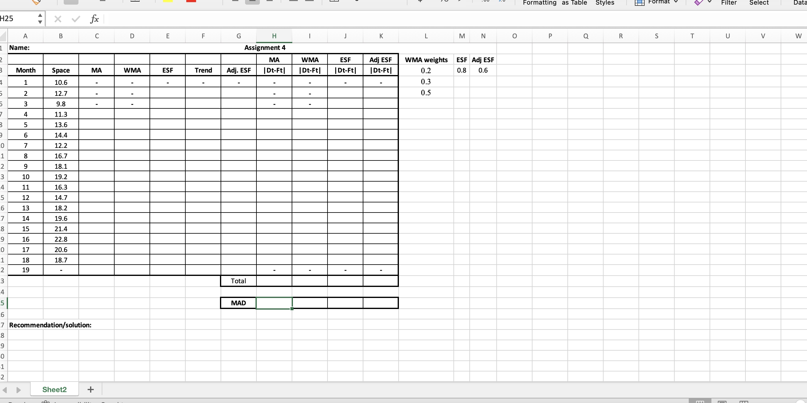  Recommendation/solution: Recommendation/solution
