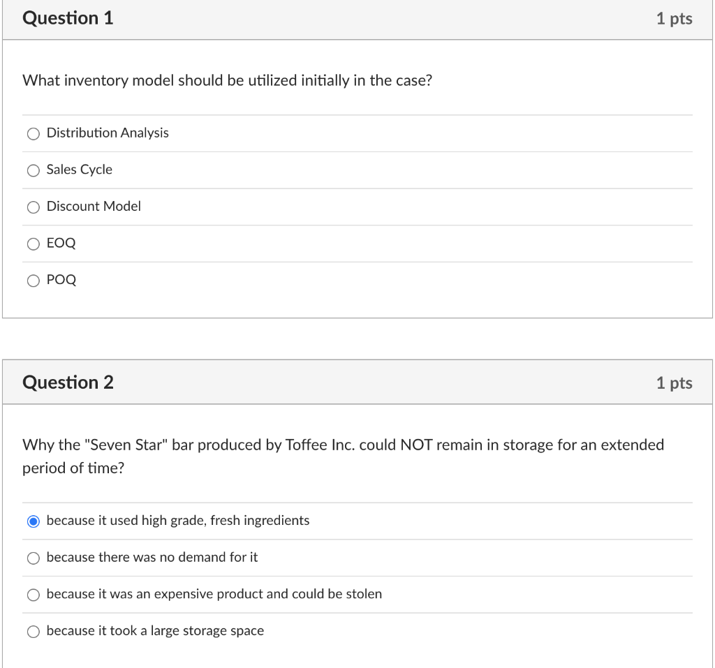 inventory that was purchased and managed by the firm is not re-examined