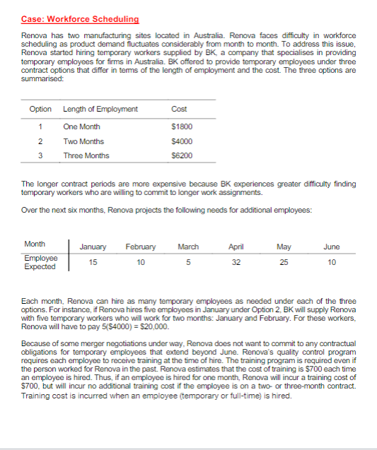 PLEASE ANSWER QUESTIONS 3 & 4 USING EXCEL FOR ME Case: Workforce