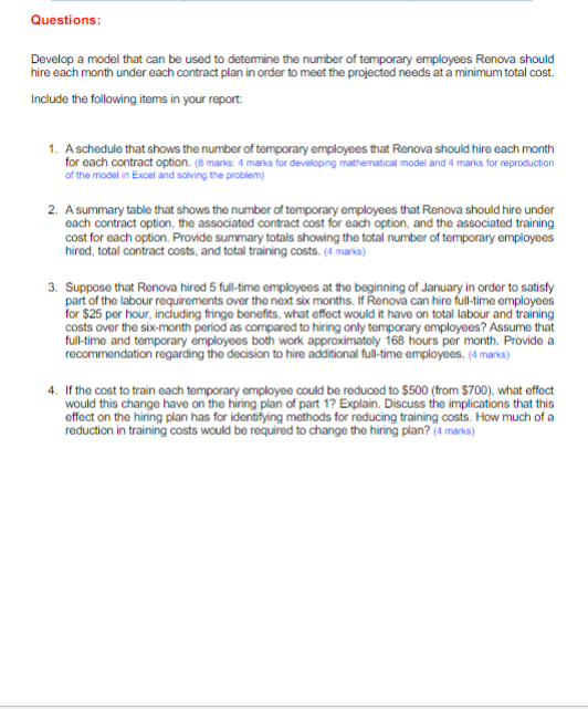 Scheduling Renova has two manufacturing sites located in Australia. Renova faces difficulty