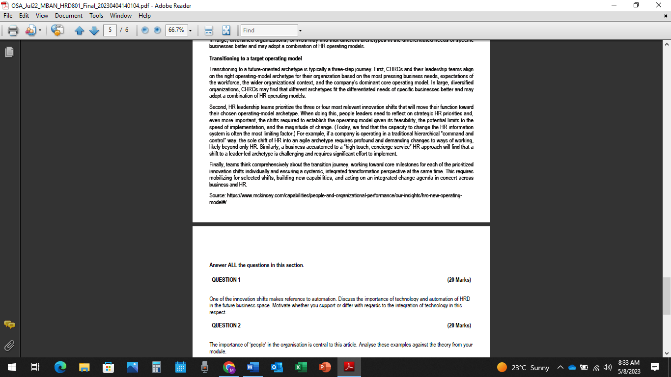  OSA_Jul22_MBAN_HRD801_Final_20230404140104.pdf - Adobe Reader File Edit View Document Tools Window Help