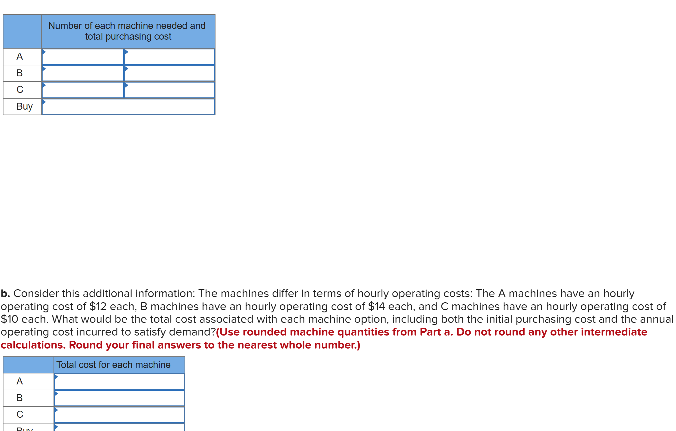 Click here for the Excel Data File a. Assume that only purchasing