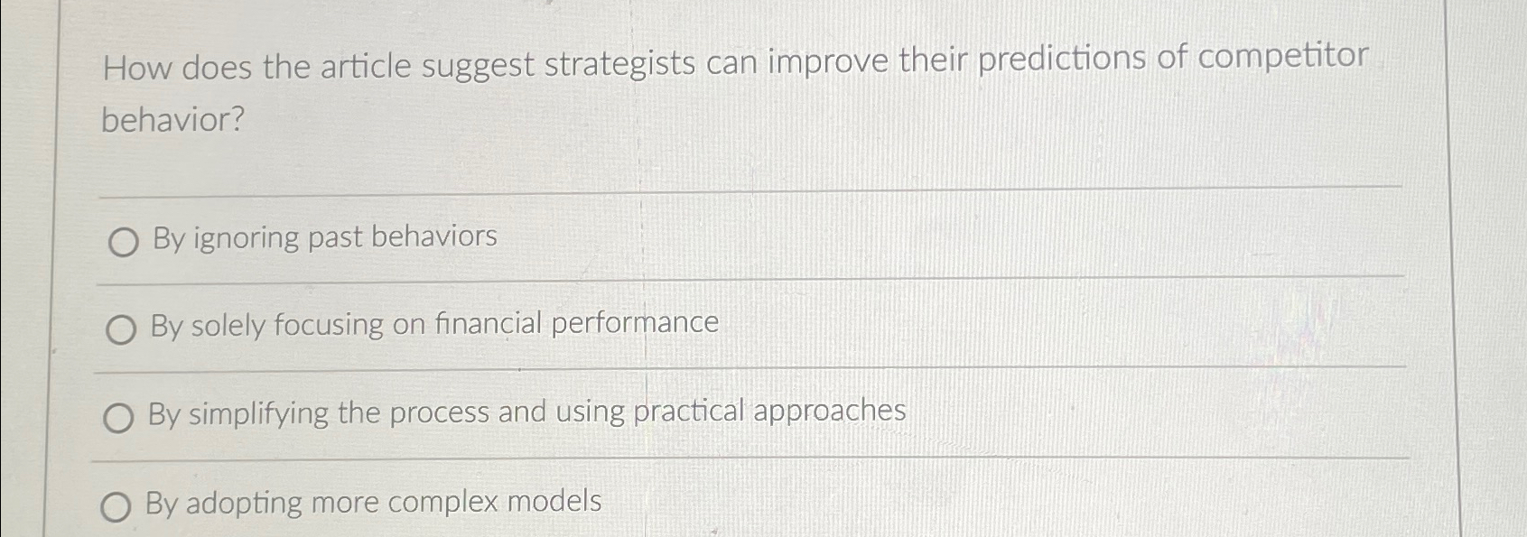  How does the article suggest strategists can improve their predictions of