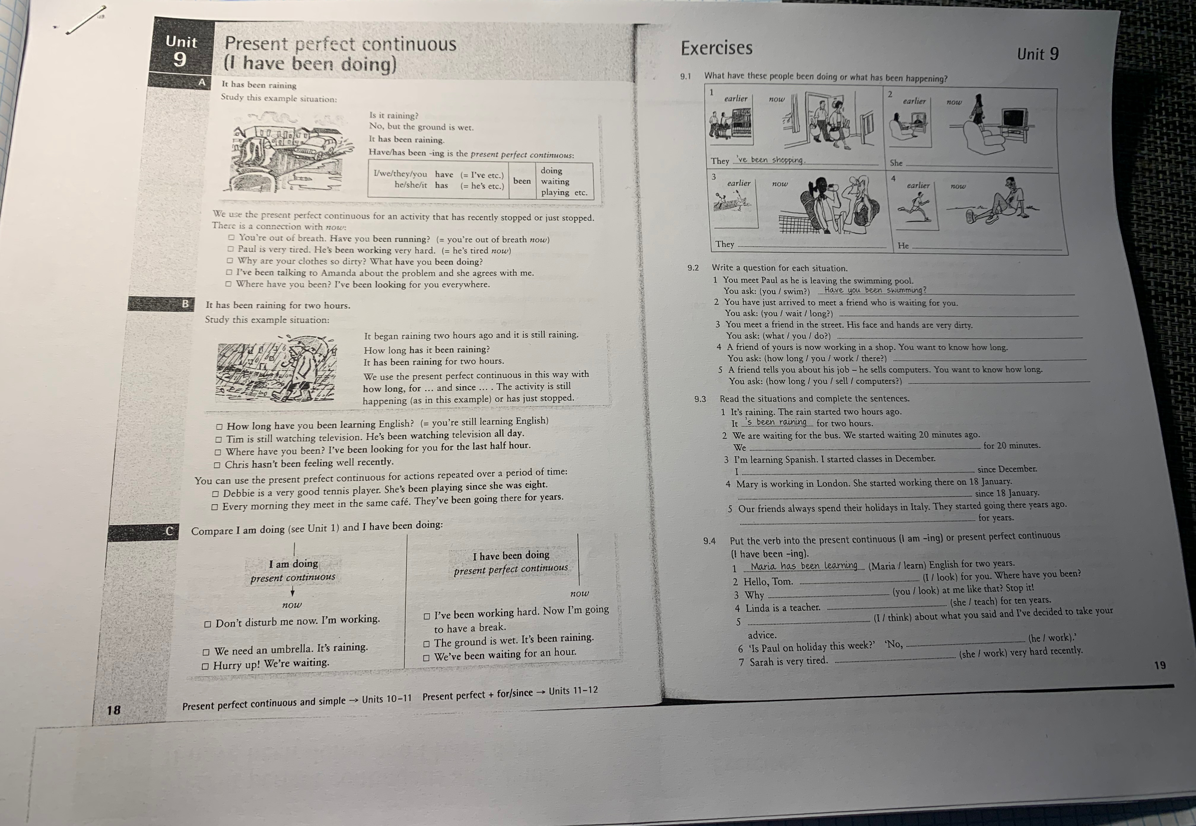  Exercises Unit 9 9.1 Is it raining? No, but the ground