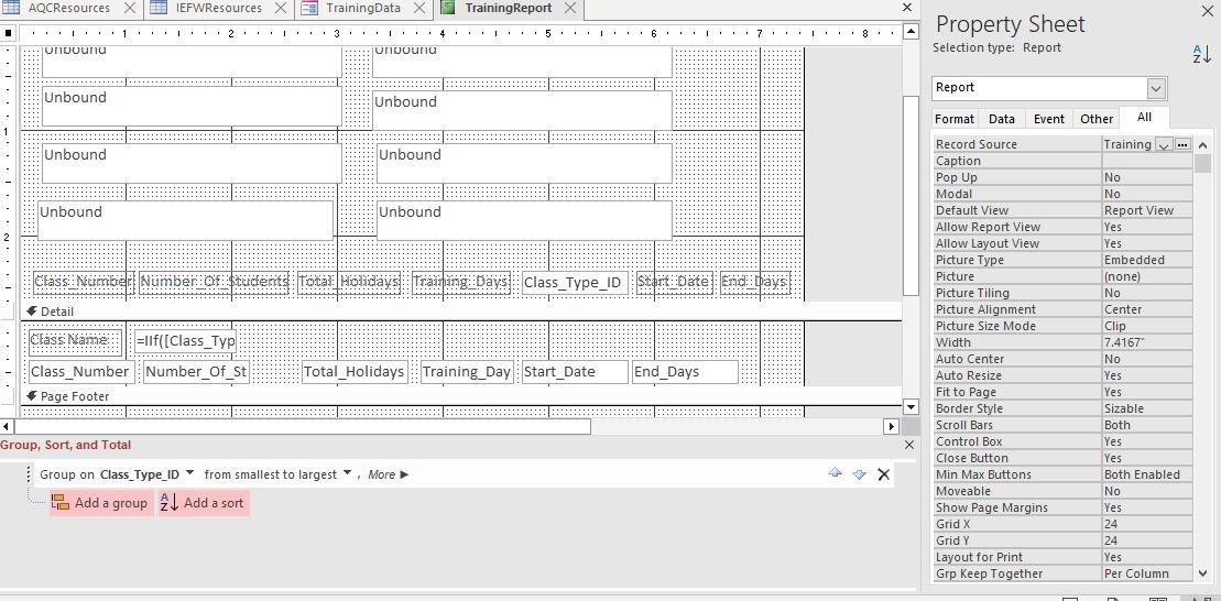 Microsoft Access 2016 Is it possible to print those values on the