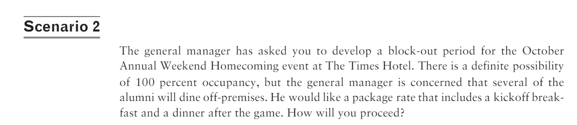 The general manager has asked you to develop a block-out period