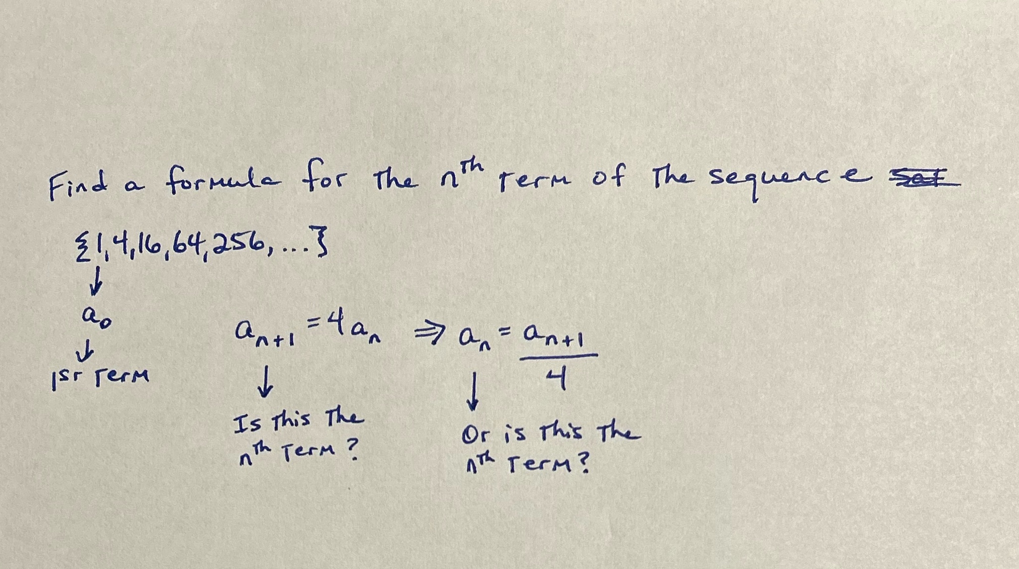 Could someone please help me with this question Find a formula for