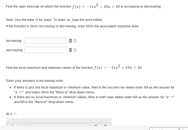  Find the open intervals on which the function f (x) =