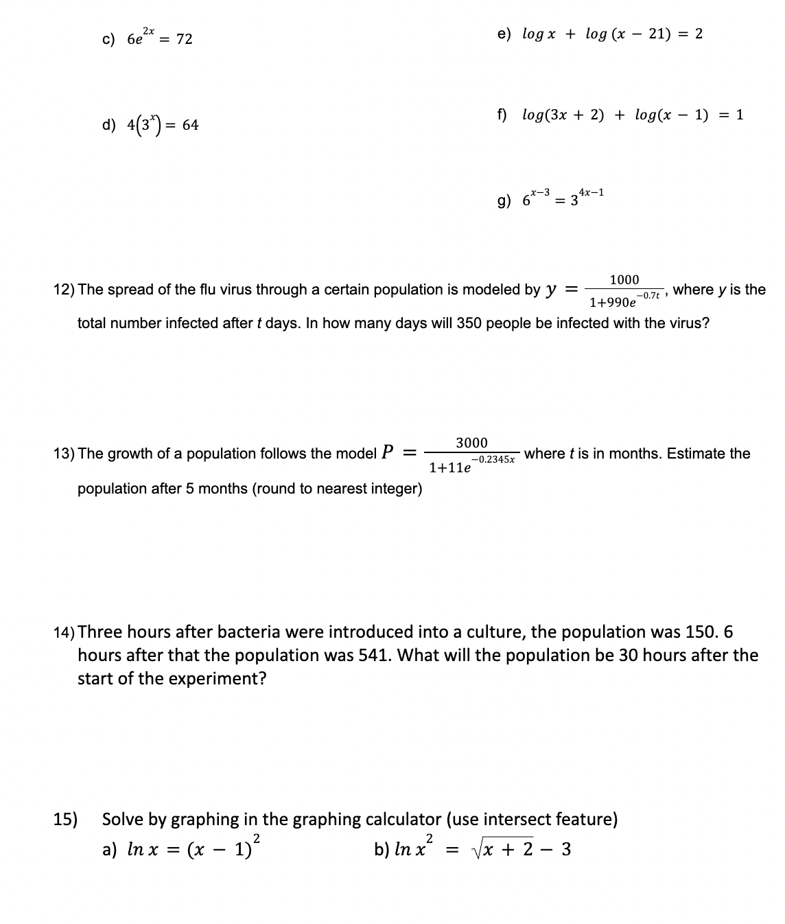 b) for) = 109812) 2) Given f(x) = 10 + 0932: identify