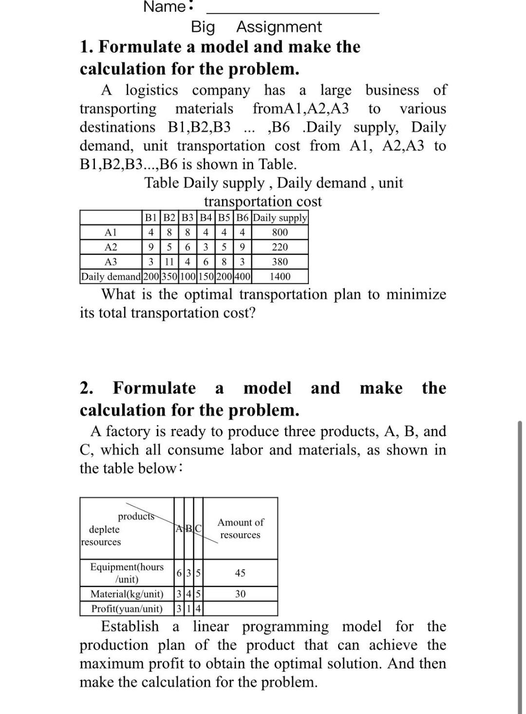  please work with access 1. Formulate a model and make the