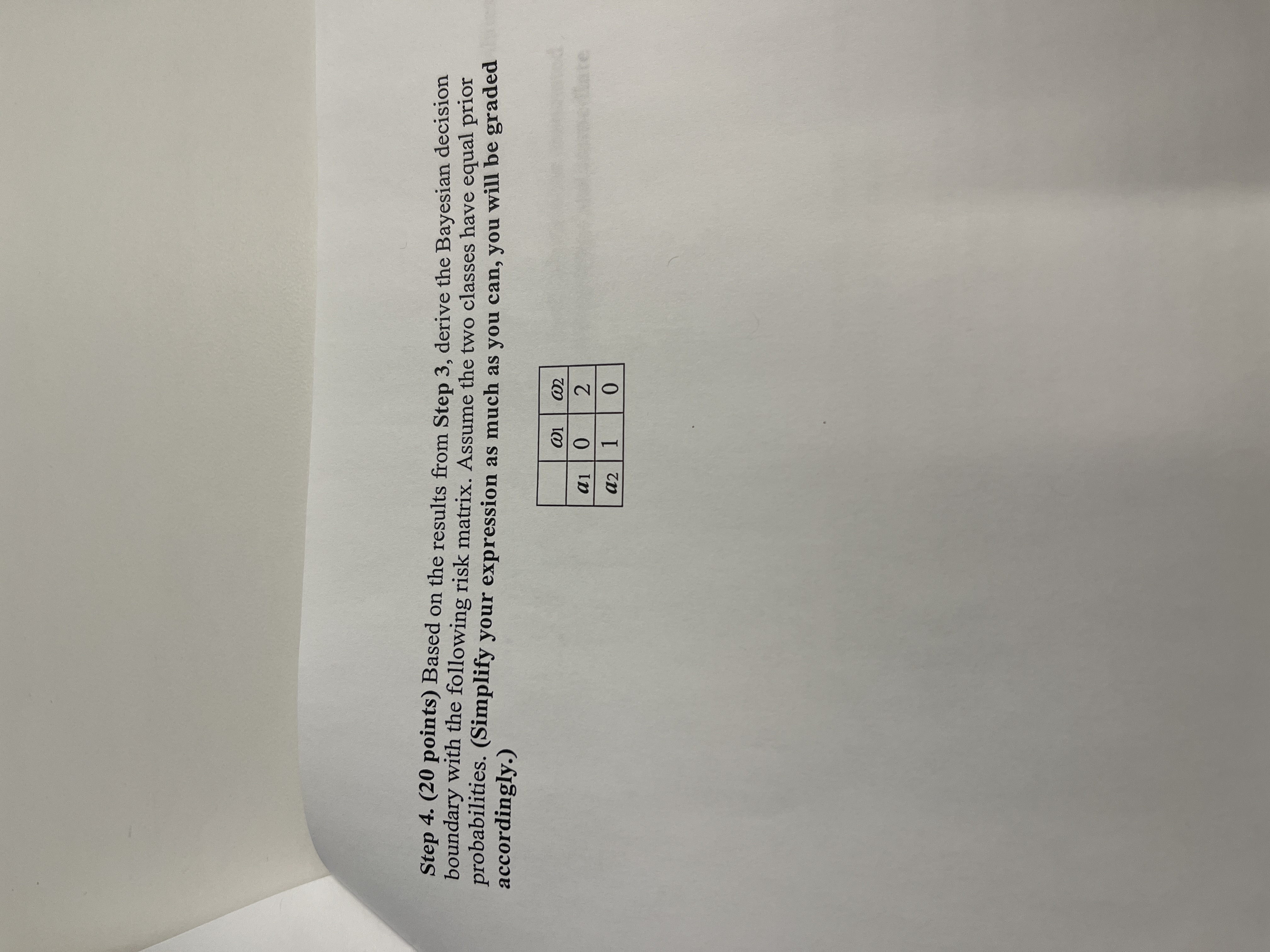 a) calculate a transform vector w to reduce the data dimension to