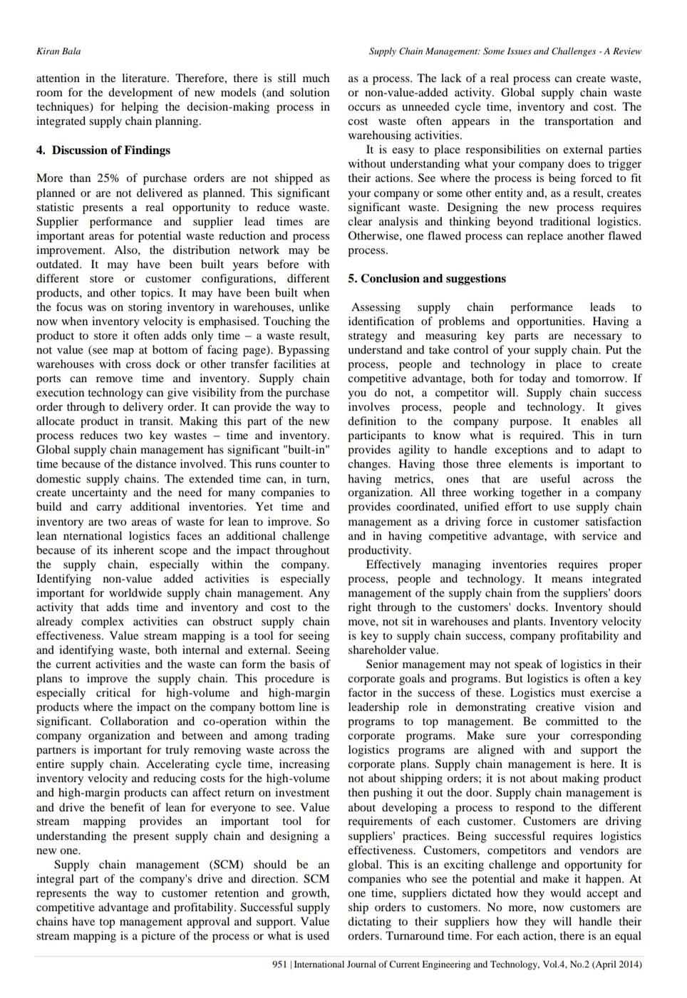 improving overall supply chain performance. Abstract India is becoming a global manufacturing