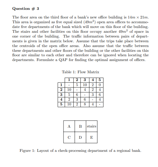  Question \# 3 The floor area on the third floor of