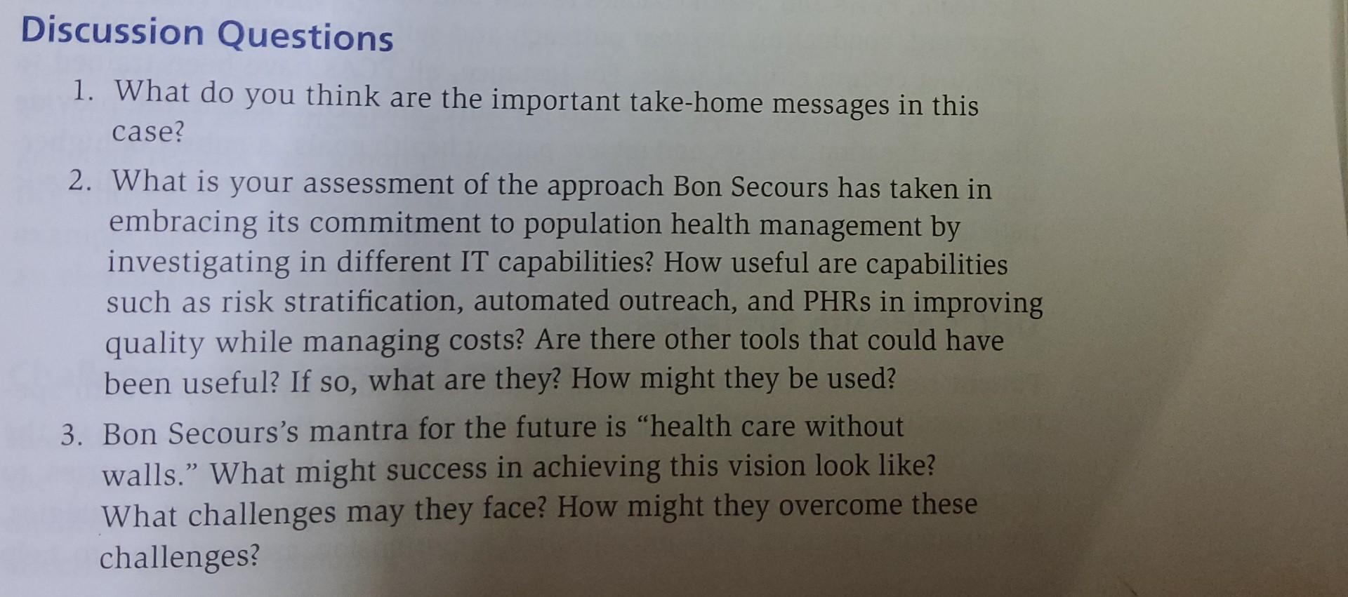  please give answer without chatgpt 1. What do you think are