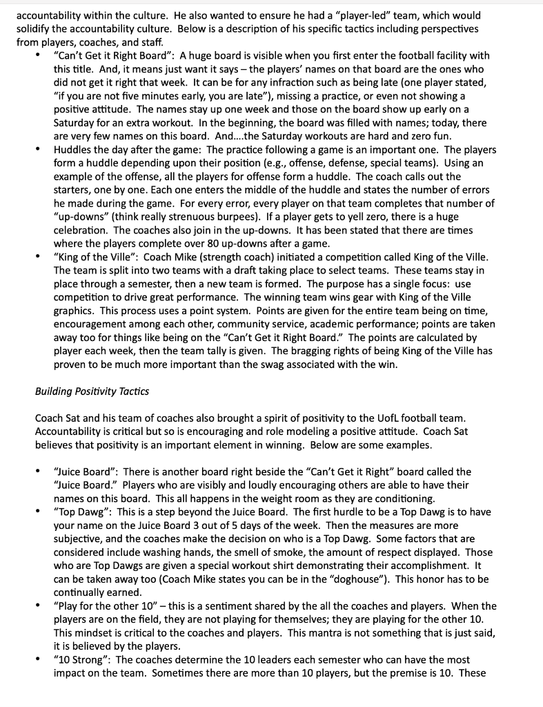 describe the norms, and how motivation was fostered -Expert Coaching - all