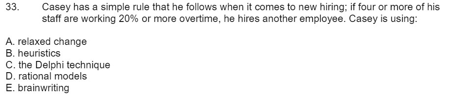  33. Casey has a simple rule that he follows when it