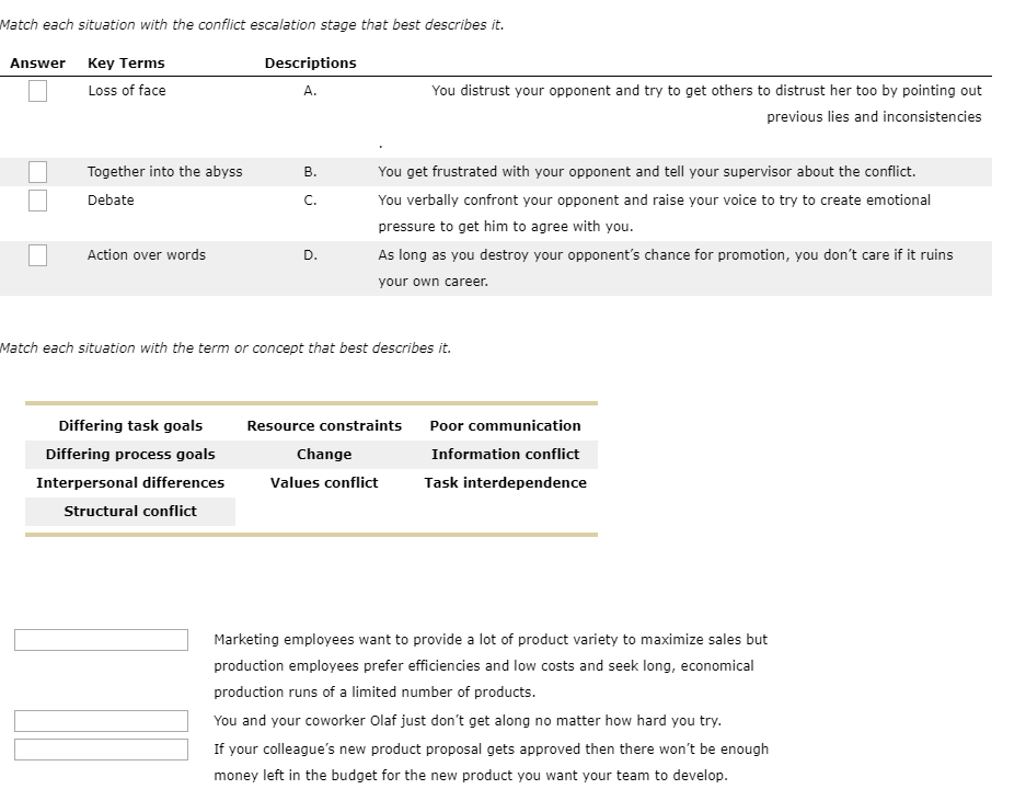 the best conflict de-escai ituation. As you enter the "action over wo
