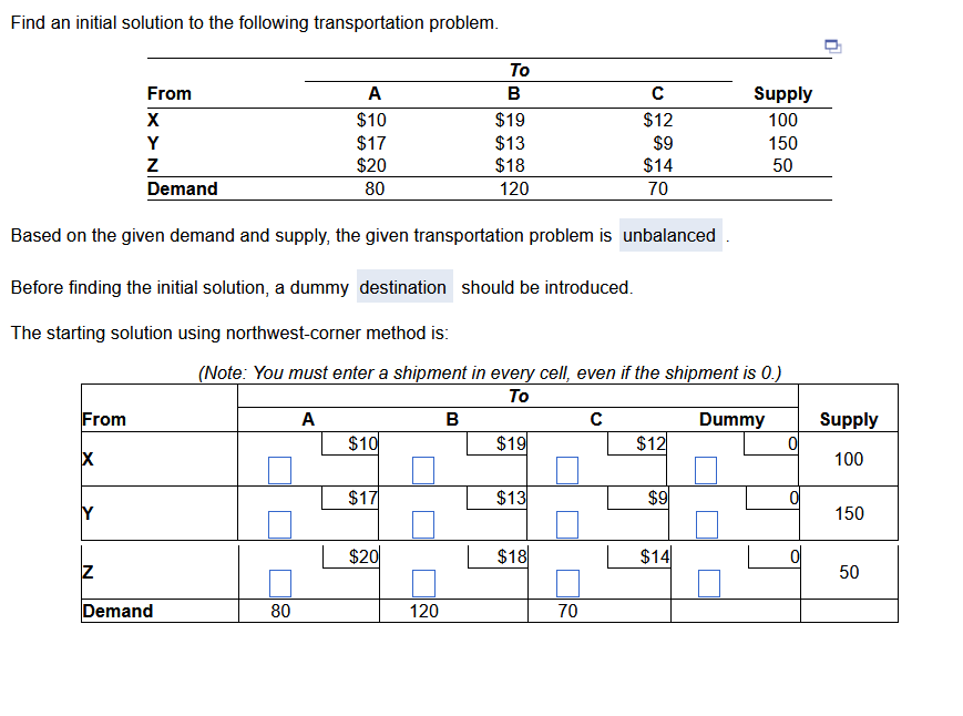 Thank you, will leave a like. Find an initial solution to the