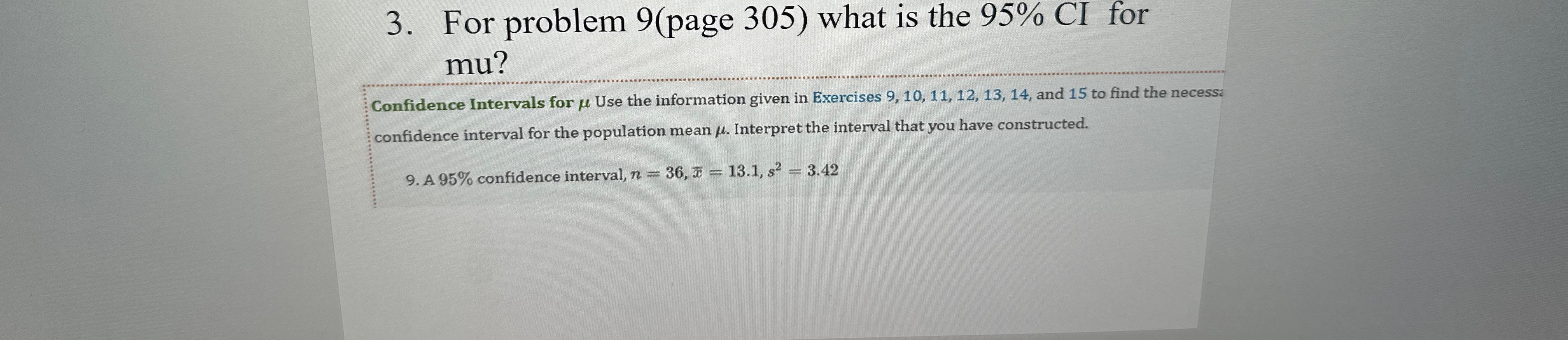  For problem 9(page 305 