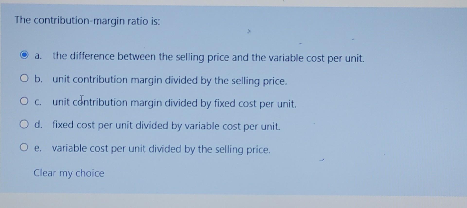 which of the followiric ways? a. The effect of sales volume changes