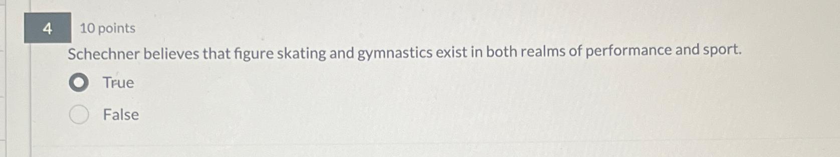  410 points Schechner believes that figure skating and gymnastics exist in