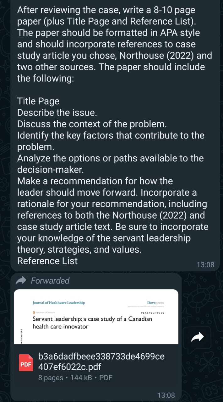  After reviewing the case, write a 810 page paper (plus Title