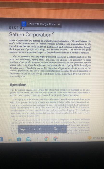 following: - Summery of the Company and its business operation - Problem