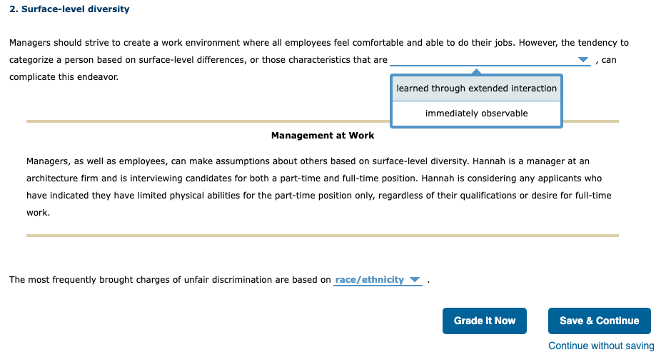  Managers should strive to create a work environment where all employees