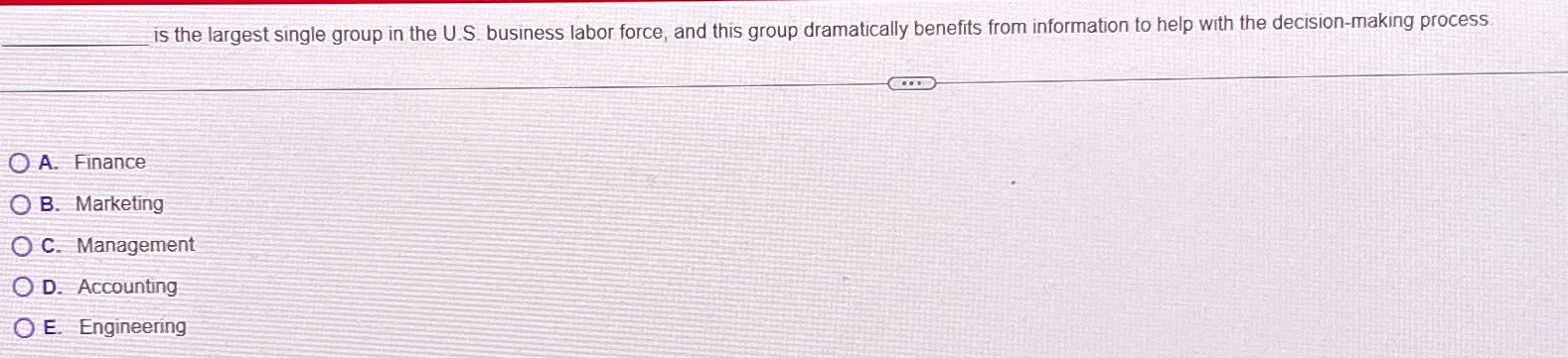  is the largest single group in the U.S. business labor force,